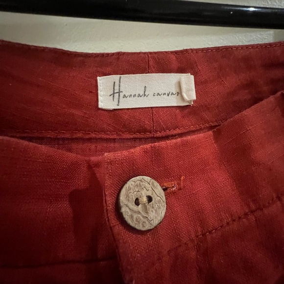 Linen high waist shorts - Picture 3 of 4